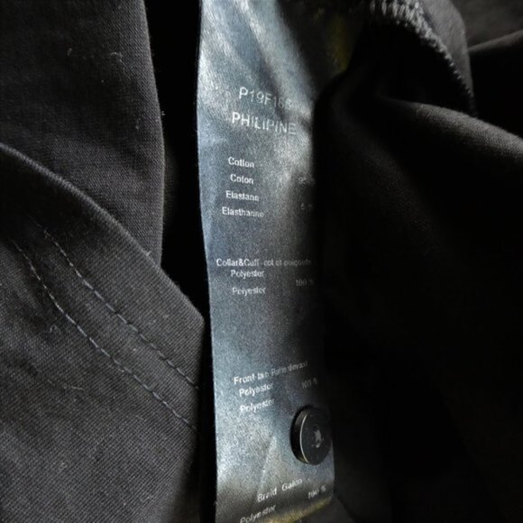 Anne Fontaine Top Zip Front Floral Daisy Cutouts Detachable Collar Stretch 40 M - Picture 12 of 14